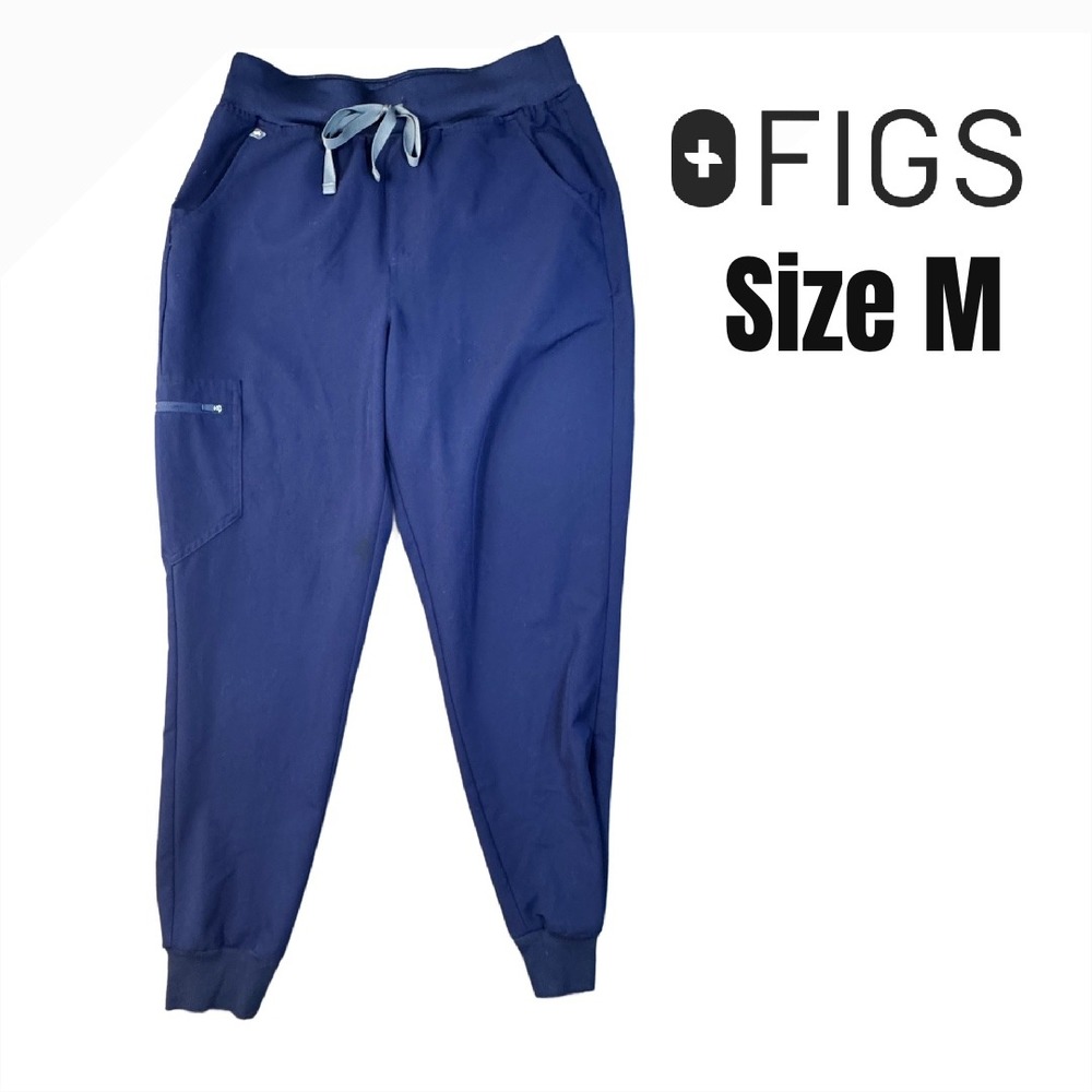 FIGS Zamora Jogger Scrub Pants Navy Blue Women's Size Medium Medical Stretch
